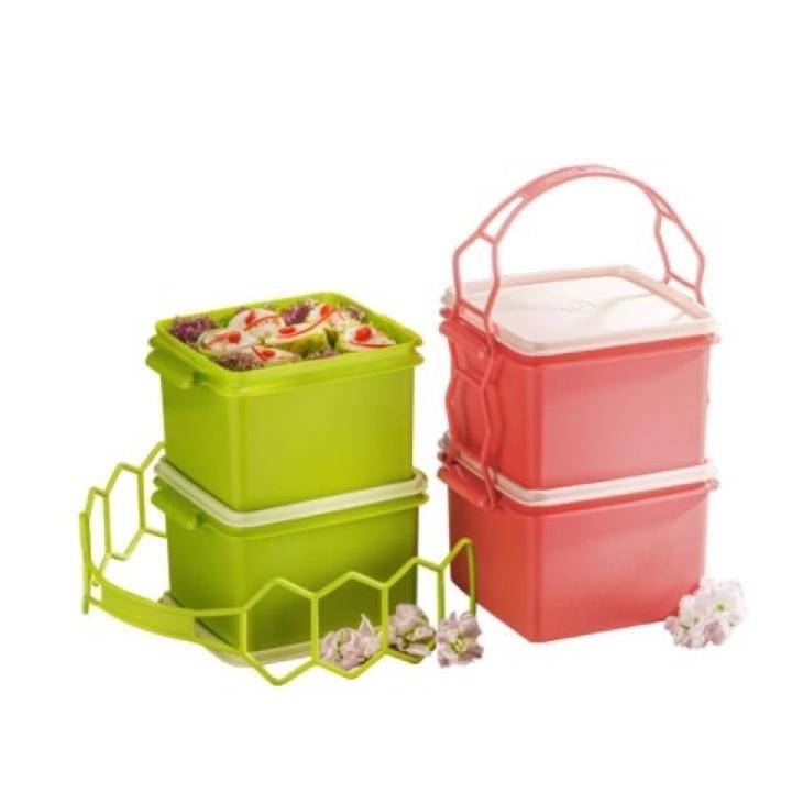 Tupperware Double Deep 1.7L Mangkuk Tingkat Moden