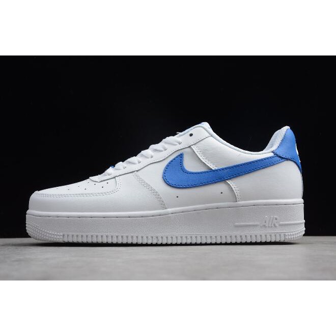 white air forces with blue check