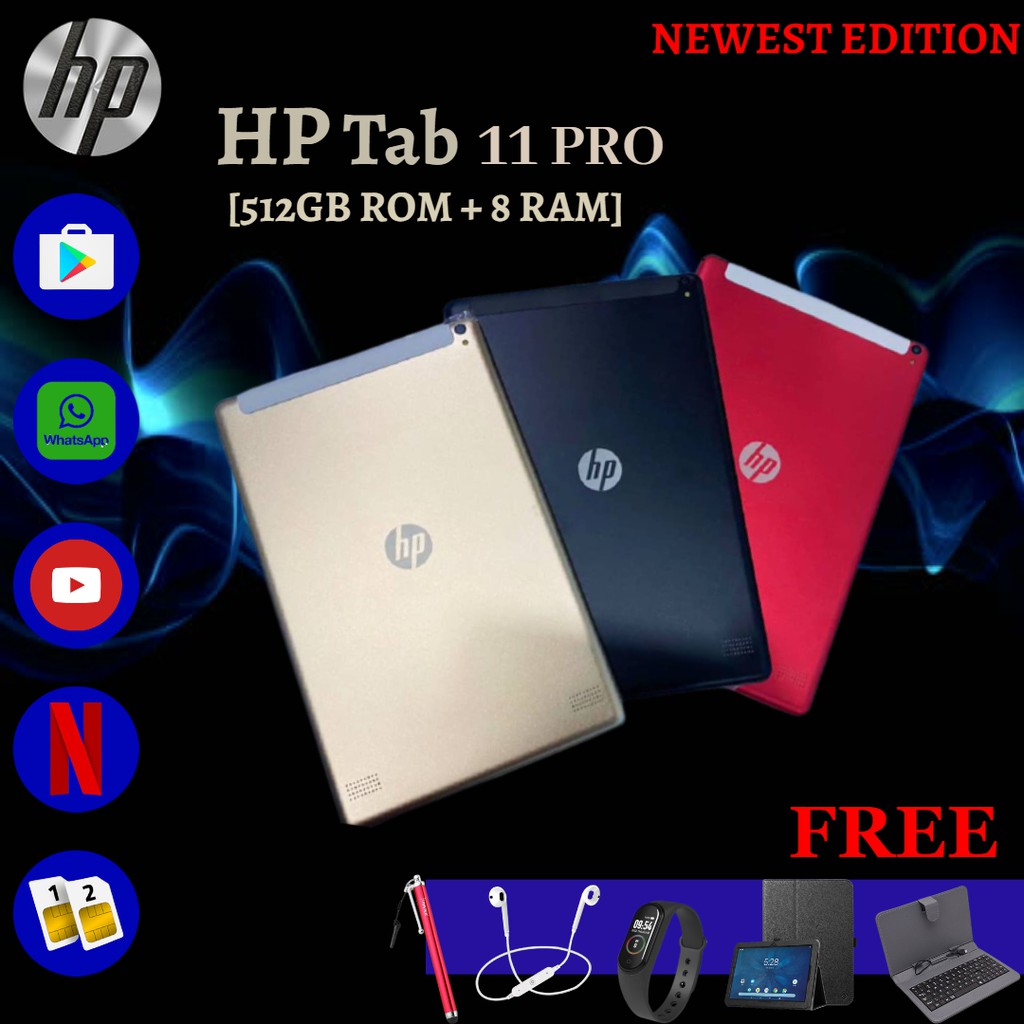 Mco 3 0 Newest Edition Hp Tablet Tab 11 Pro 8gb Ram 512gb Rom Dua Sim Ig Game Fb Wifi Playstore Google C Shopee Malaysia