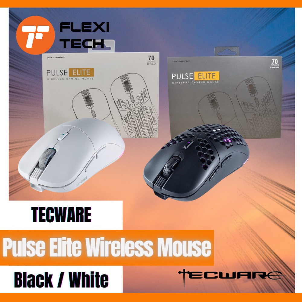 Flexi Tech TECWARE Pulse Elite Wireless RGB Gaming Mouse With Solid ...