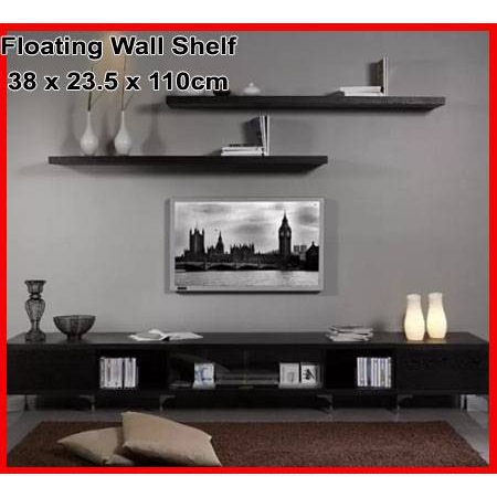 Rak Hiasan Dinding Rak Deco Bunga Rak Buku Rak Tv 3 8 X 23 5 X 110cm Diy Floating Wall Shelf Db4 Shopee Malaysia