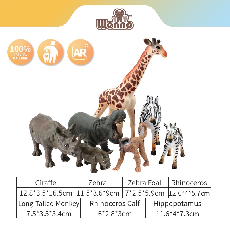 Wenno x Animal Planet 7pcs Wild Animals in window box Educational Realistic Plastic  Animal Toy Playset with AR Game | Shopee Malaysia