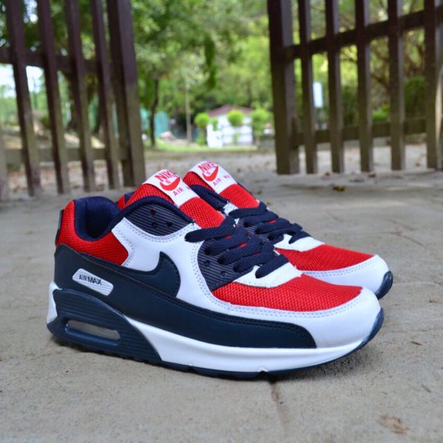 nike air max 90 blue and red