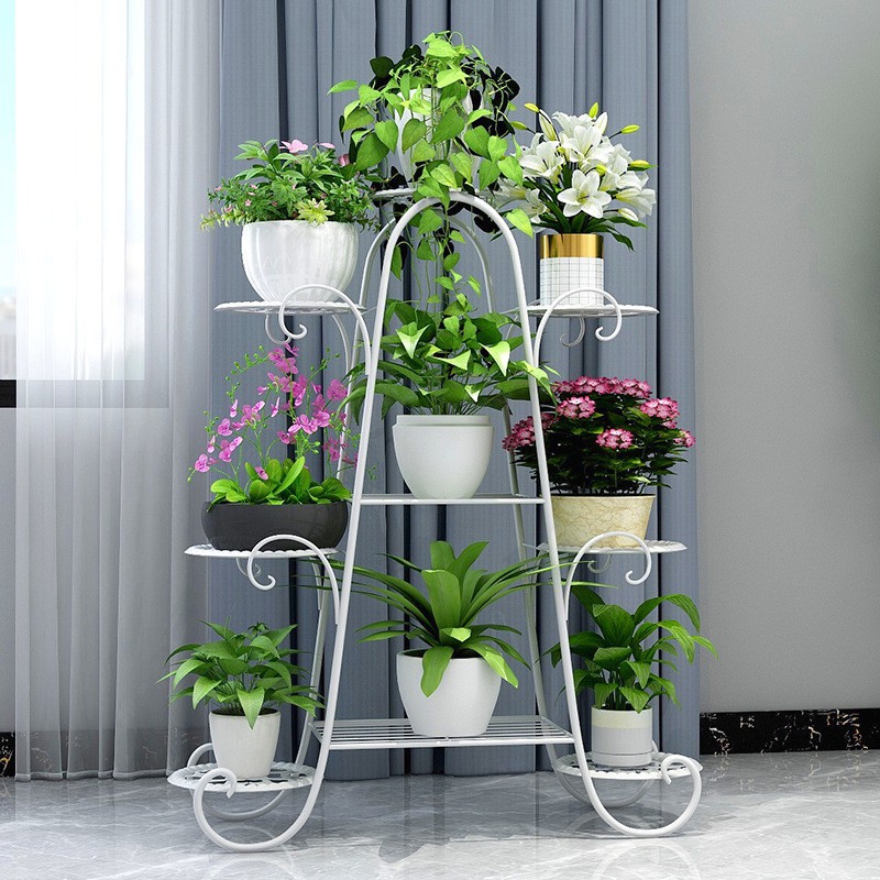 Ready Stock Home Living Room Garden Flower Plant Pot Vase Metal Steel Iron Display Rack Shelf Rak Pasu Bunga