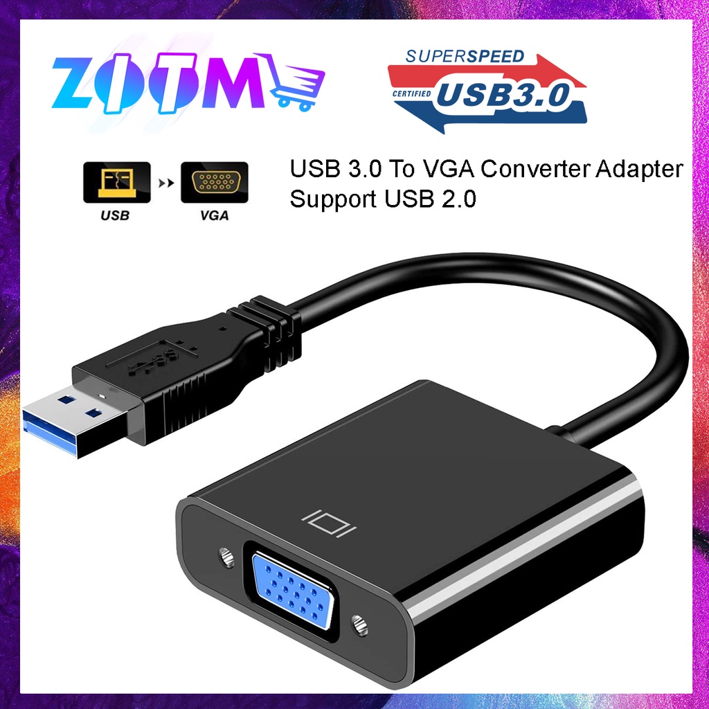 USB TO VGA ADAPTER USB 3.0 TO VGA MULTIDISPLAY EXTERNAL VIDEO