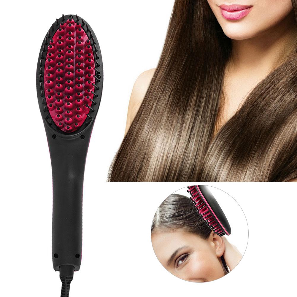 2 Types 110 240v Electric Hair Straightener Comb Ptc Heating Hair