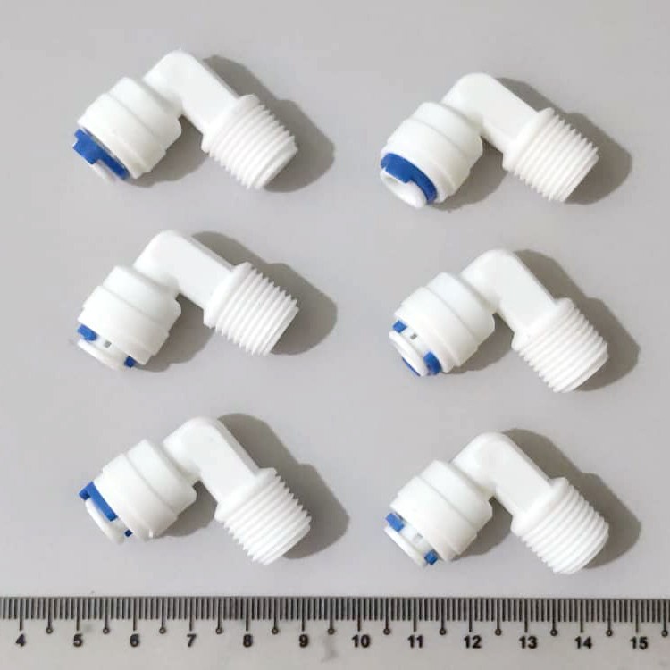 6 Stuks Snelkoppelingen 1/4" Naar 1/2" Voor Waterfilters - Perfect Voor Omgekeerde Osmose, Koelkast En Waterleidingen