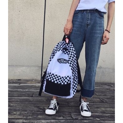 vans checkered school bag