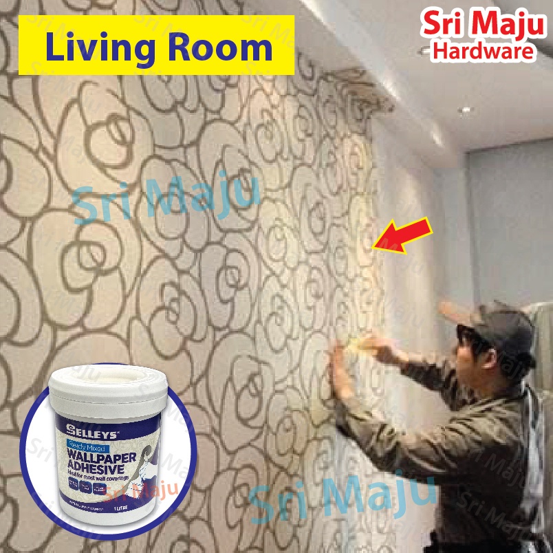 Maju Selleys Wall Paper Adhesive 1 Liter Gam Wallpaper Wall Lining Paper Glue Ready Mixed Use Kertas Dinding Shopee Malaysia