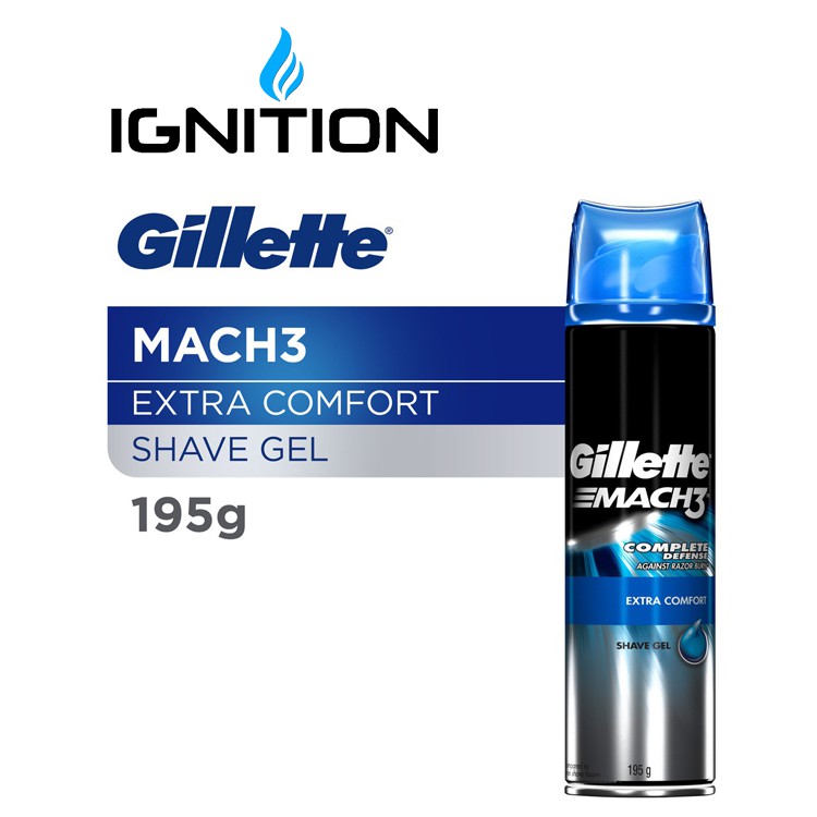 Gillette Men Mach3 Extra Comfort Gel Shave Prep 195 G Shopee Malaysia