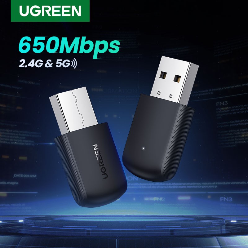 Ugreen Wifi Adapter Wireless Adapter 650mbps Usb Wifi 24g And 5g Netowrk