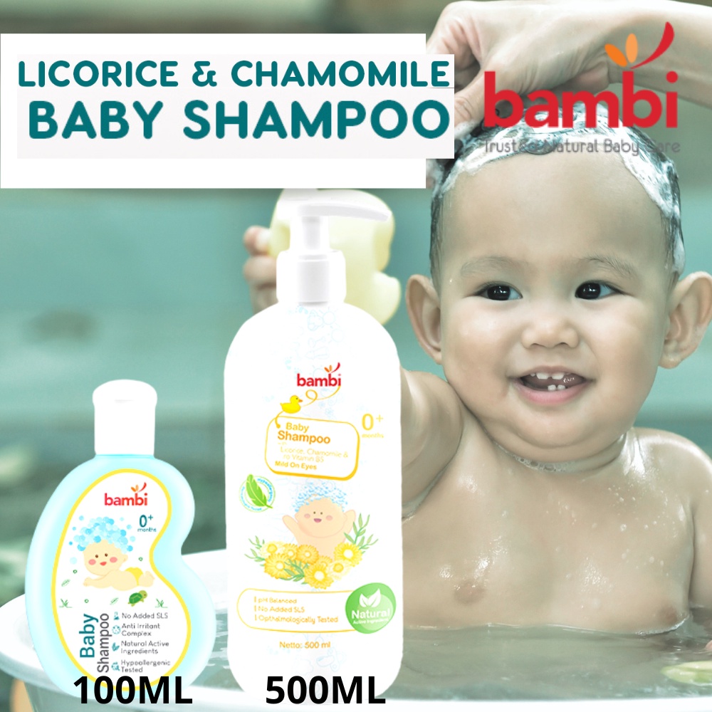 BAMBI Baby Shampoo with Licorice & Chamomile & Pro Vitamin B5 Gentle on