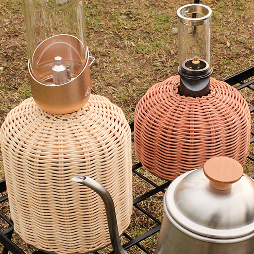 Cooking Gas Cylinder Cover Rattan Gas Tank Storage Case for Outdoor