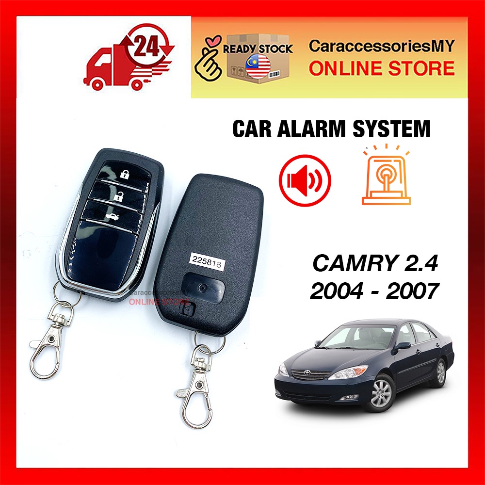 Toyota Camry 2.4 2003-2007 Car alarm with siren + bypass immo socket OEM PLUG & PLAY SYSTEM keyless entry remote