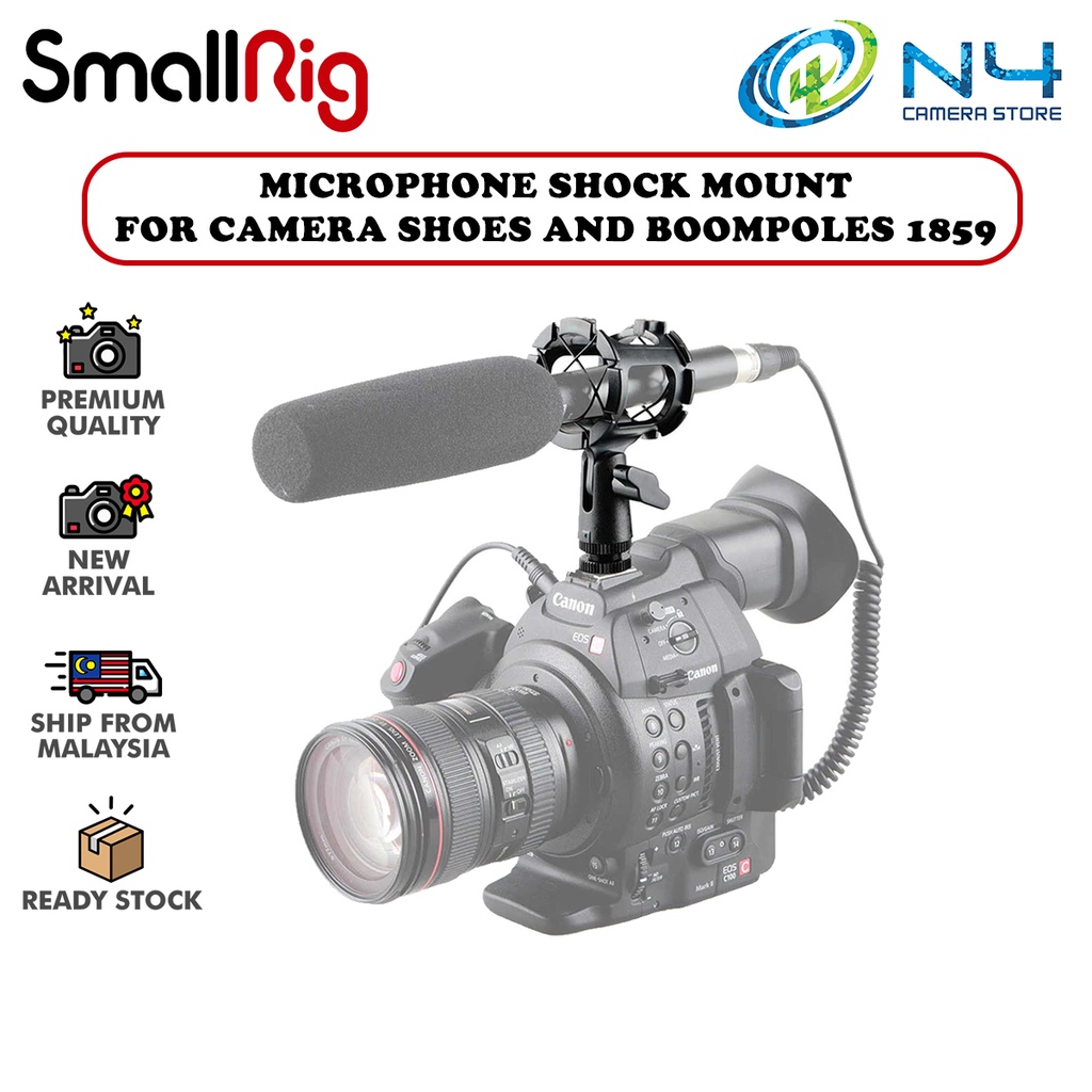 SmallRig Camera Universal Microphone Suspension Shock Mount for Camera