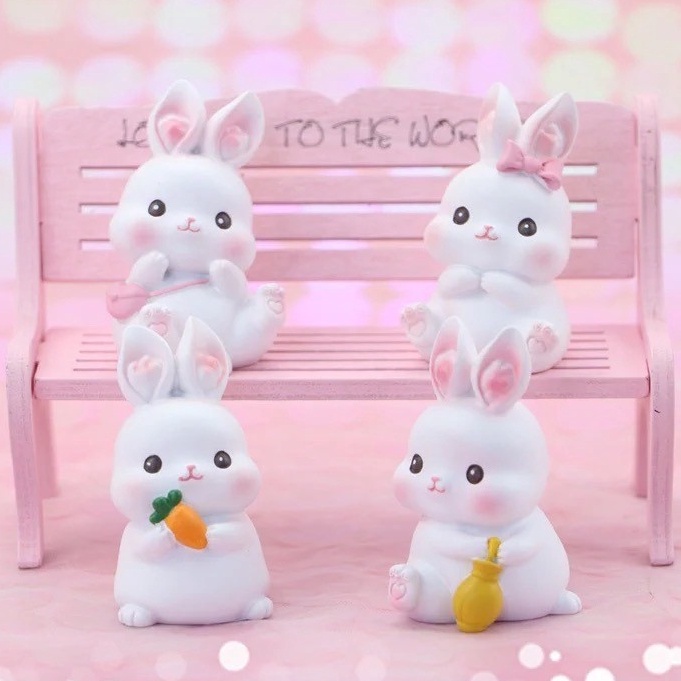 MINI Rabbit / Animal Figurines Cake Topper & Decoration / Bunny Cake