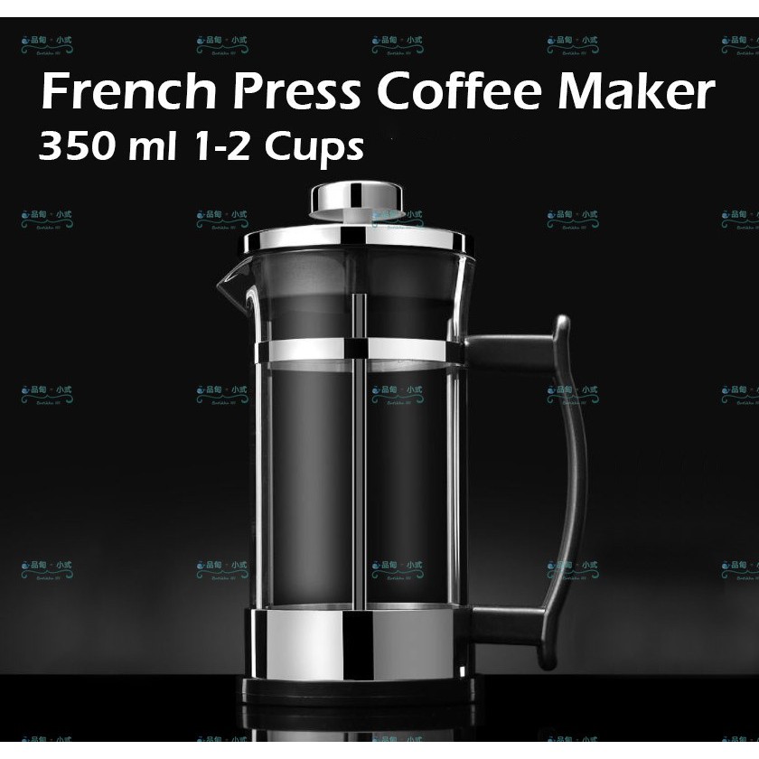 High Quality-350ml French Press Coffee Maker Boron silicate Stainless Steel Cafetiere Insulated Coffee Tea Maker Pot