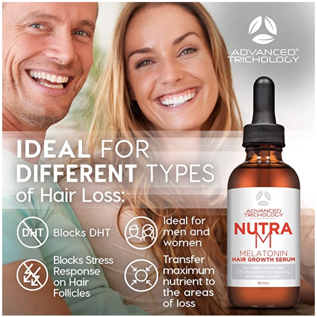 Advanced Trichology NutraM Hair Regrowth Serum for Thinning Hair for Men & Women Topical DHT