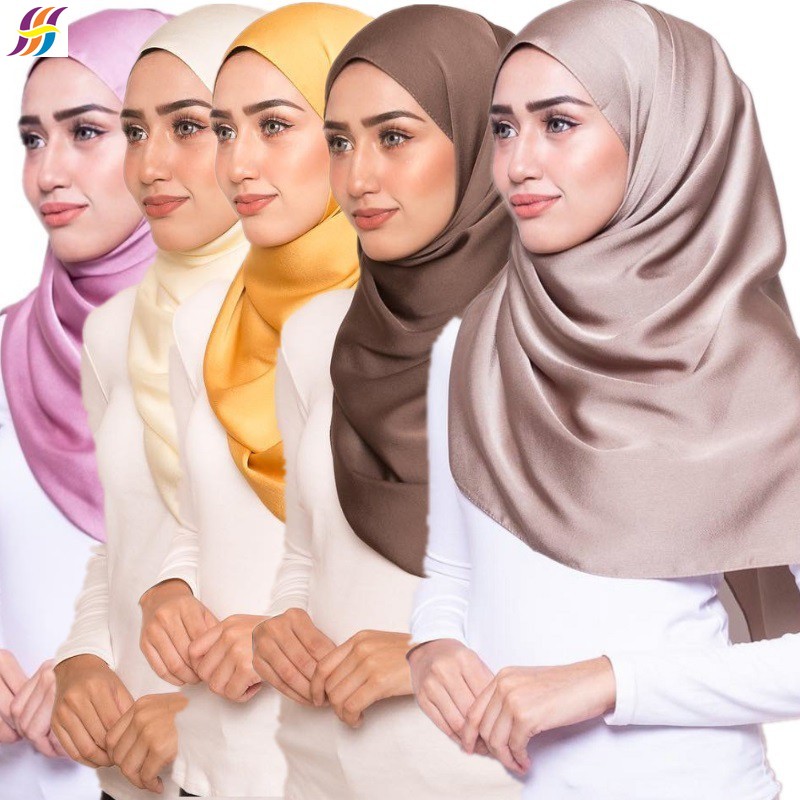 Premium Muslim Hijab Matte Satin Shawl Murah Tudung Shawl Satin Dul Plain 23 Colors 70 9 27 6inch Shopee Malaysia