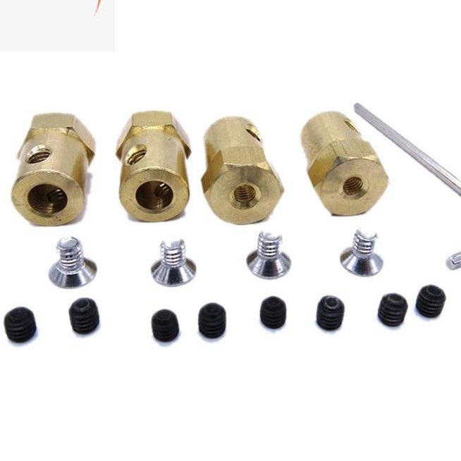 hex adapter 5mm to 12mm for rc wpl d12 /mnd99s (brass) | Shopee Malaysia