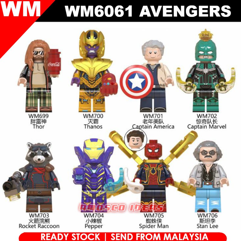 WM6061 AVENGERS MINIFIGURES WM699 700 701 702 703 704 705 706 THANOS ...