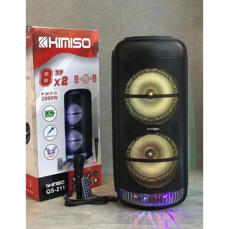 Kimiso QS-211 Portable Outdoor 8 inch x2  at nch Karaoke Wireless