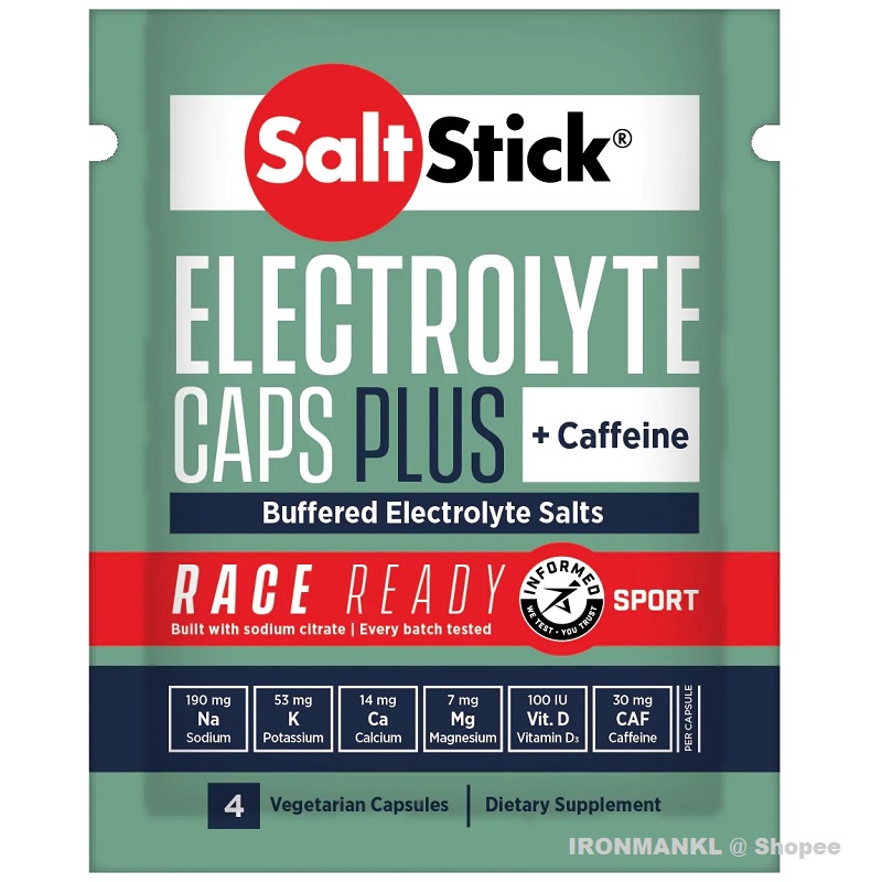 [NEW PACK FORMAT] SALTSTICK 4 CAPS PLUS CAFFEINE (2025) Prevents Muscle