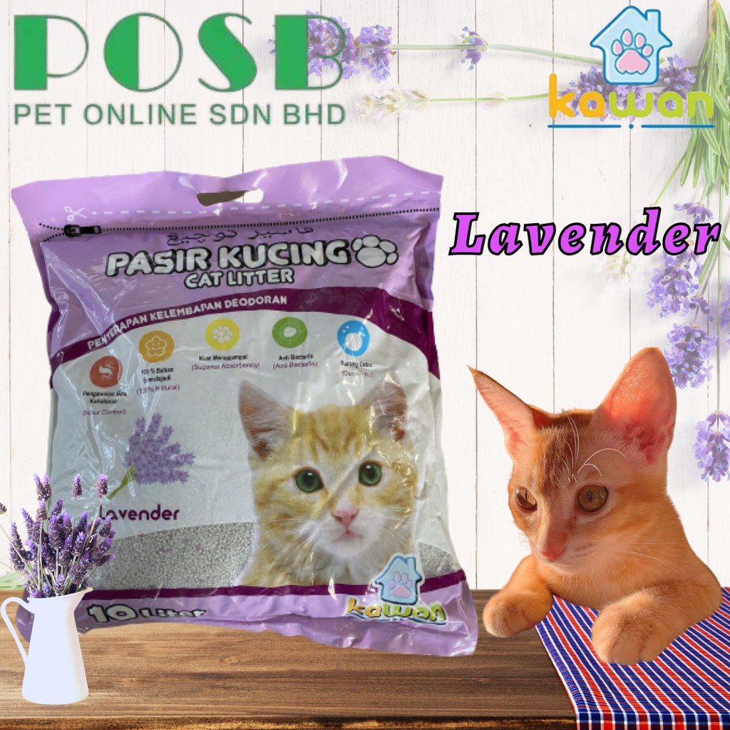 ready stock】✻◑KAWAN Premium Cat Litter 10L（7.5kg) / KAWAN 