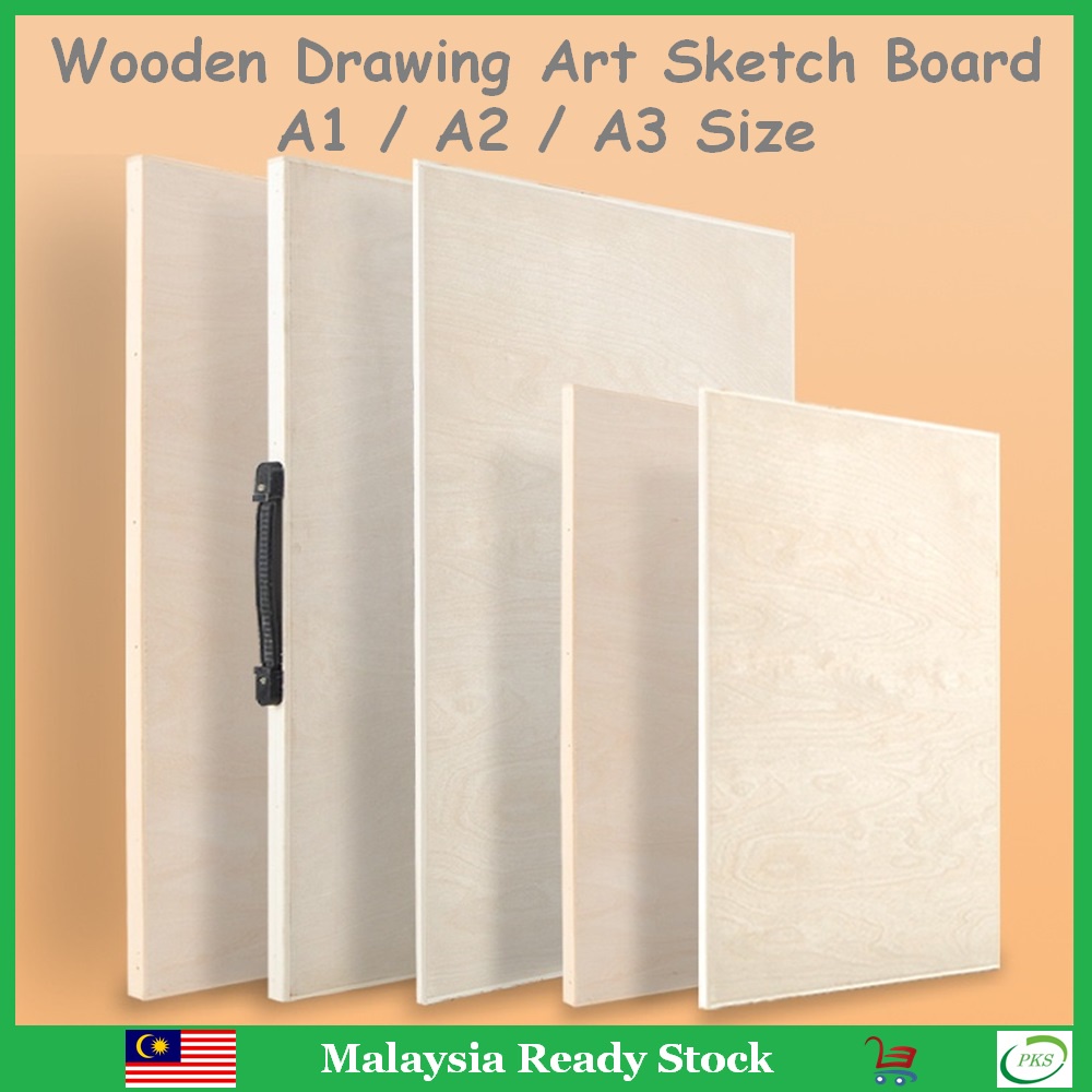 A1/A2/A3 Size Wooden Drawing Board Art Sketch Board with Handle