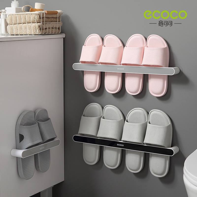 Bathroom Slippers Rack Wall Mounted Wall Toilet Shoe Storage Artifact Toilet Free Punch Shoe Rack Shelf Shopee Malaysia