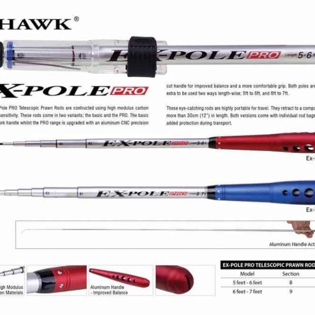 Seahawk Ex Pole Pro Telescopic Prawn Rod Shopee Malaysia