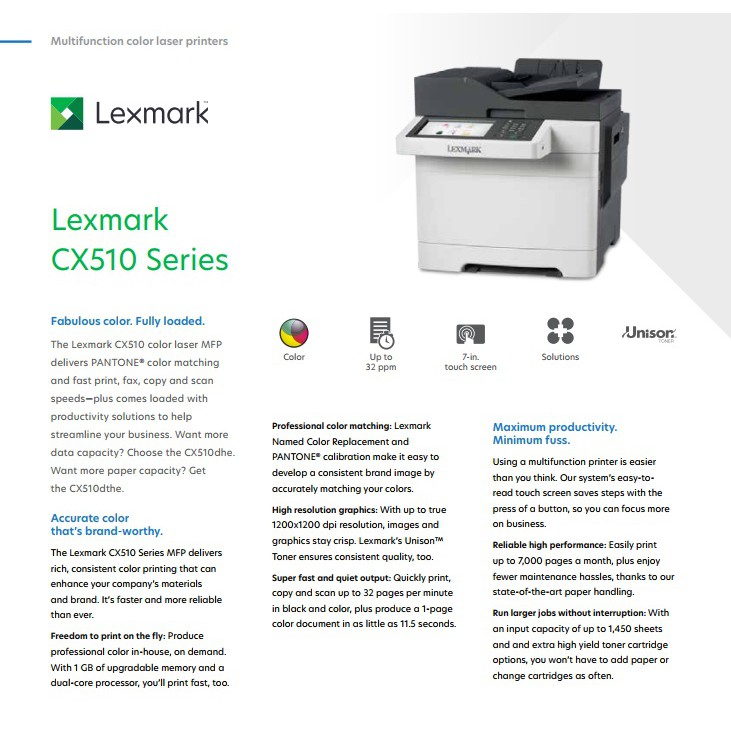 lexmark cx510de mfp