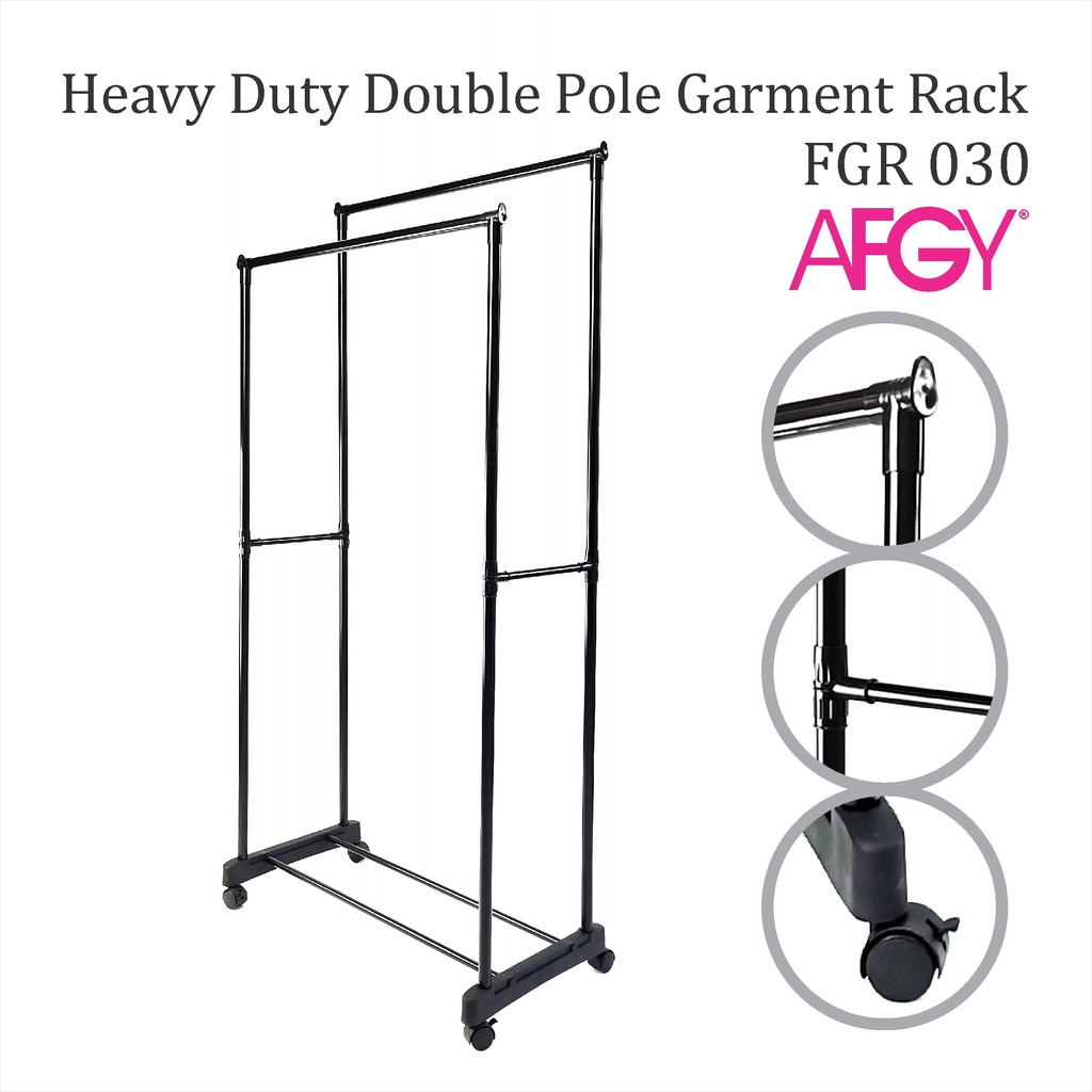 FGR 030 Heavy Duty Double Pole Garment Rack Shopee Malaysia