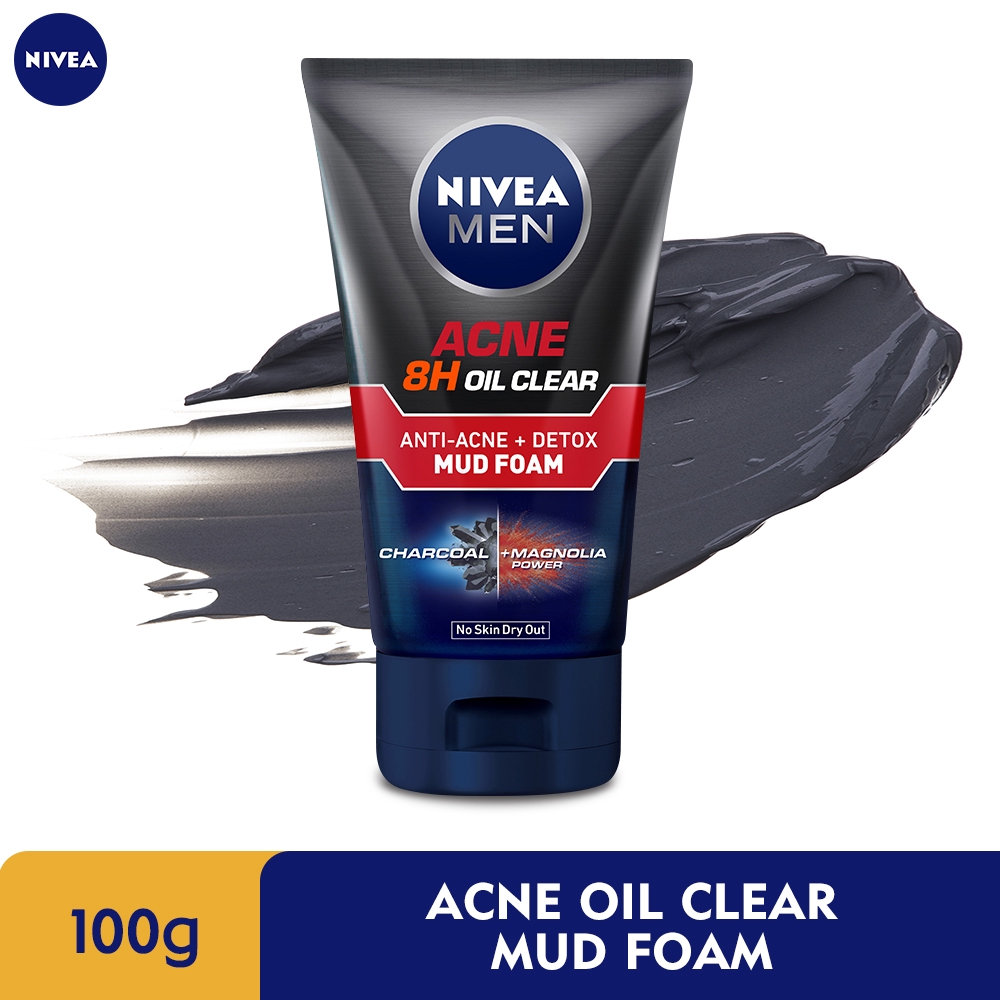 NIVEA Men Cleanser Anti Acne Mud Foam (100g) Shopee Malaysia