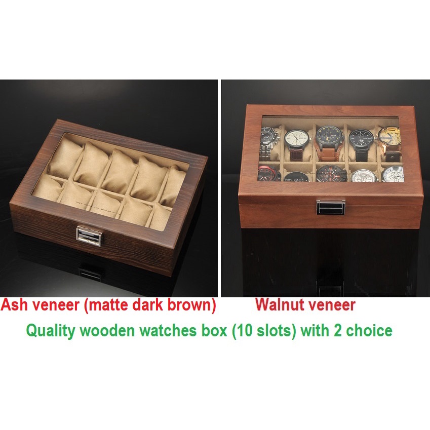 Wooden Watch Box Collection Box Wood Veneer Watches Storage Case
