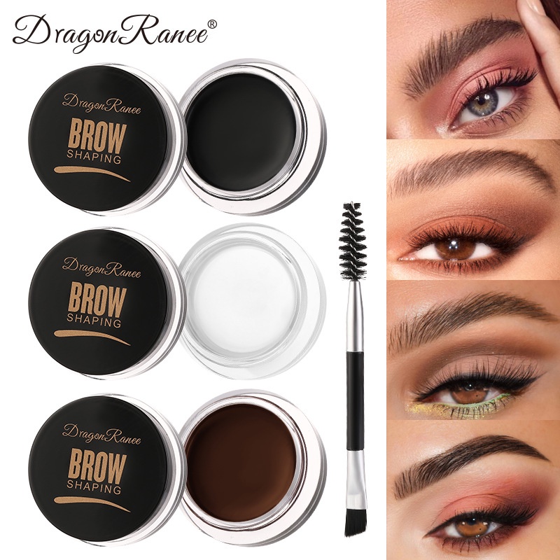 [READY STOCK] 6 Colors Wild Eyebrow Dyeing Gel Natural Cream Beauty Eyebrow Pencil Solid Glue Long Lasting Waterproof Smudge Proof Eyebrow Styling Cream with Makeup Brush