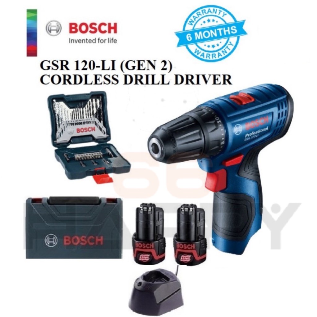 66 Happy Gaarden BOSCH GSR 120LI Cordless Drill Driver Set (6Month