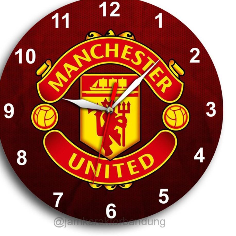 Bnnu03 Ball Manchester United Mu Fc Wood Wall Clock Shopee Malaysia