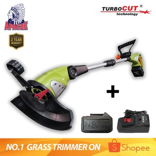 Image of APACHE TurboCUT ZF3184 Cordless Rechargeable Electric Grass Lawn Trimmer Brush Cutter (18V/1000W)
