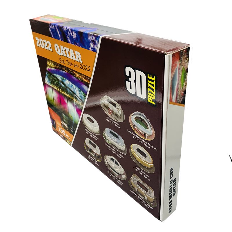 3D Puzzle Qatar 2022 World Cup 8 in 1 Set 195pcs Football Stadium