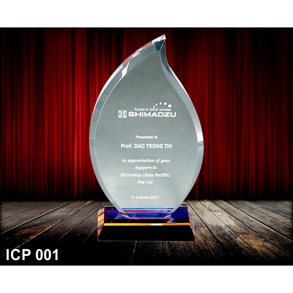 ICP 001 RETIREMENT CRYSTAL PLAQUE