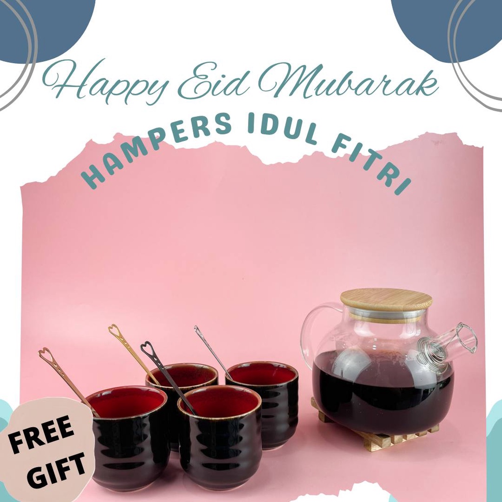 Eid AlFitr Hampers Set C Tea Pot Set Of 4 Cups Eid Parcel Shopee