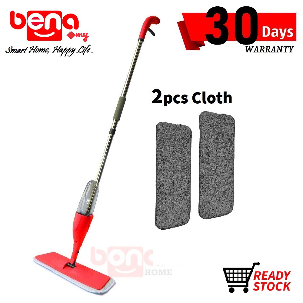 Mop Lantai Corak Moden / Easy Spray Mop Spray 2PCS Microfiber Cloth