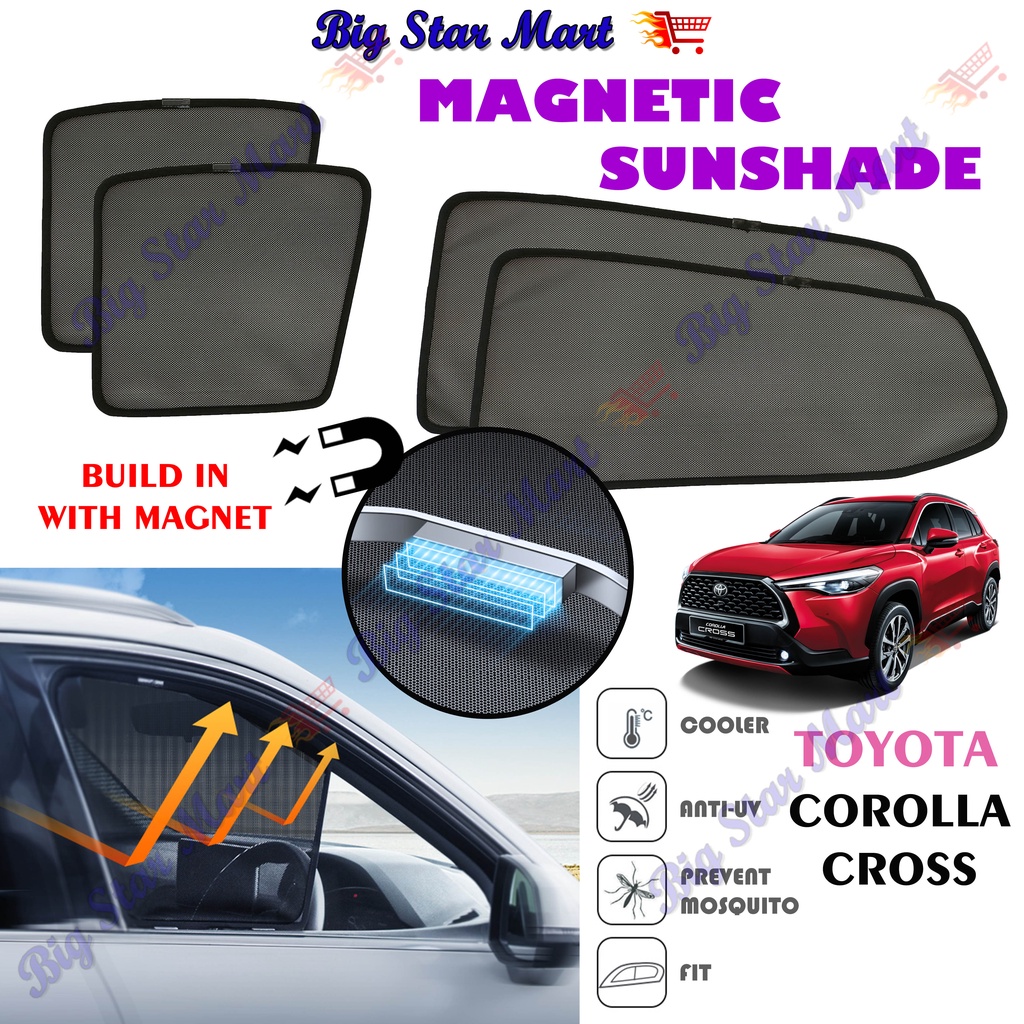 TOYOTA Corolla Cross 2022 4pcs Sunshade Car Window Sun Shade