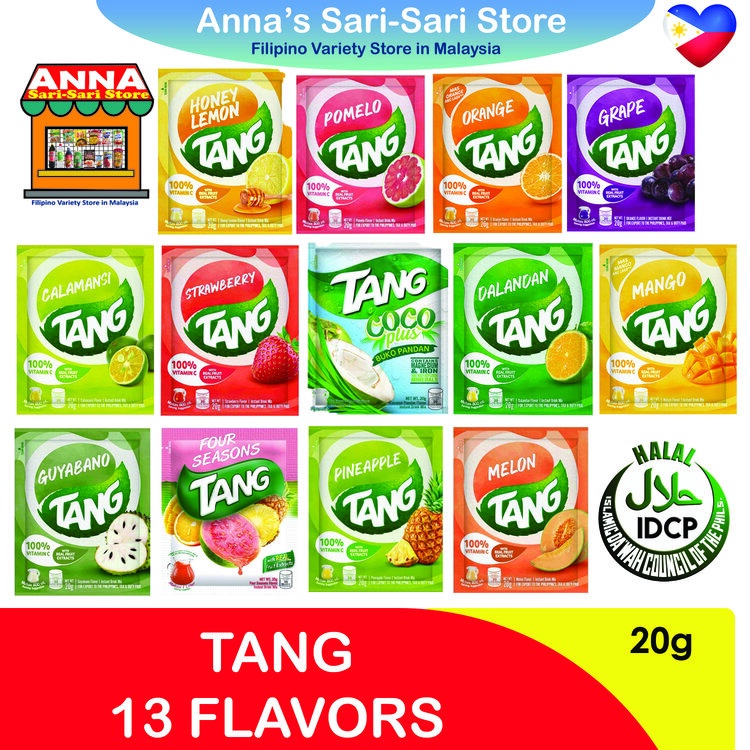 TANG ASSORTED FRUIT POWDER JUICE 19/20 GRAMS (HALAL)