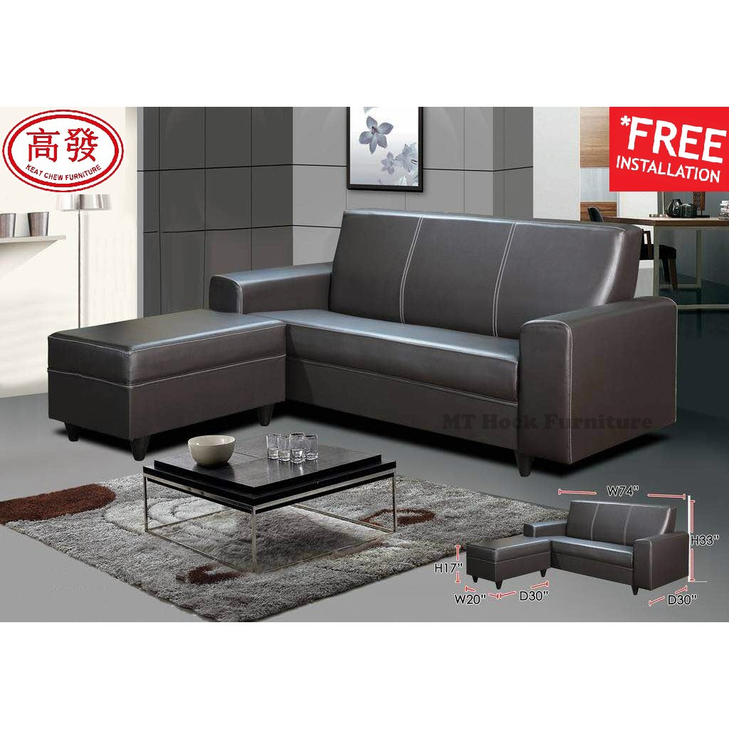 Living Room L' SOFA / L Shape SoFa / 3 Seater + 1 Stool ...