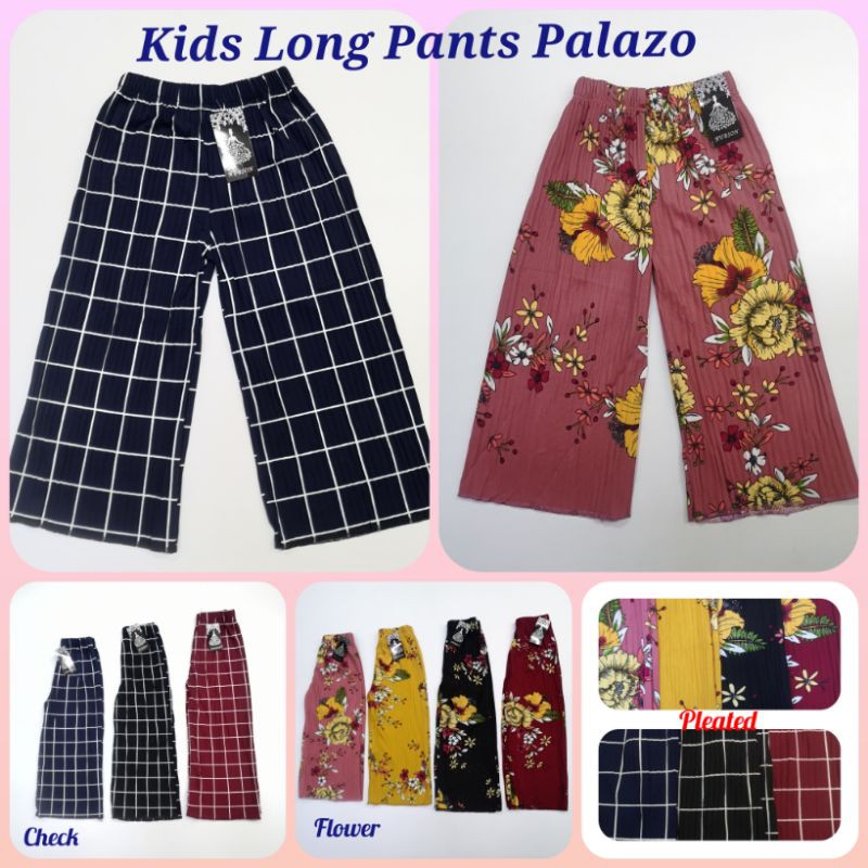 [ READY STOCK LP2608 / LP2199 ] Kids Long Pants Palazo 小孩百褶长裤 Seluar ...