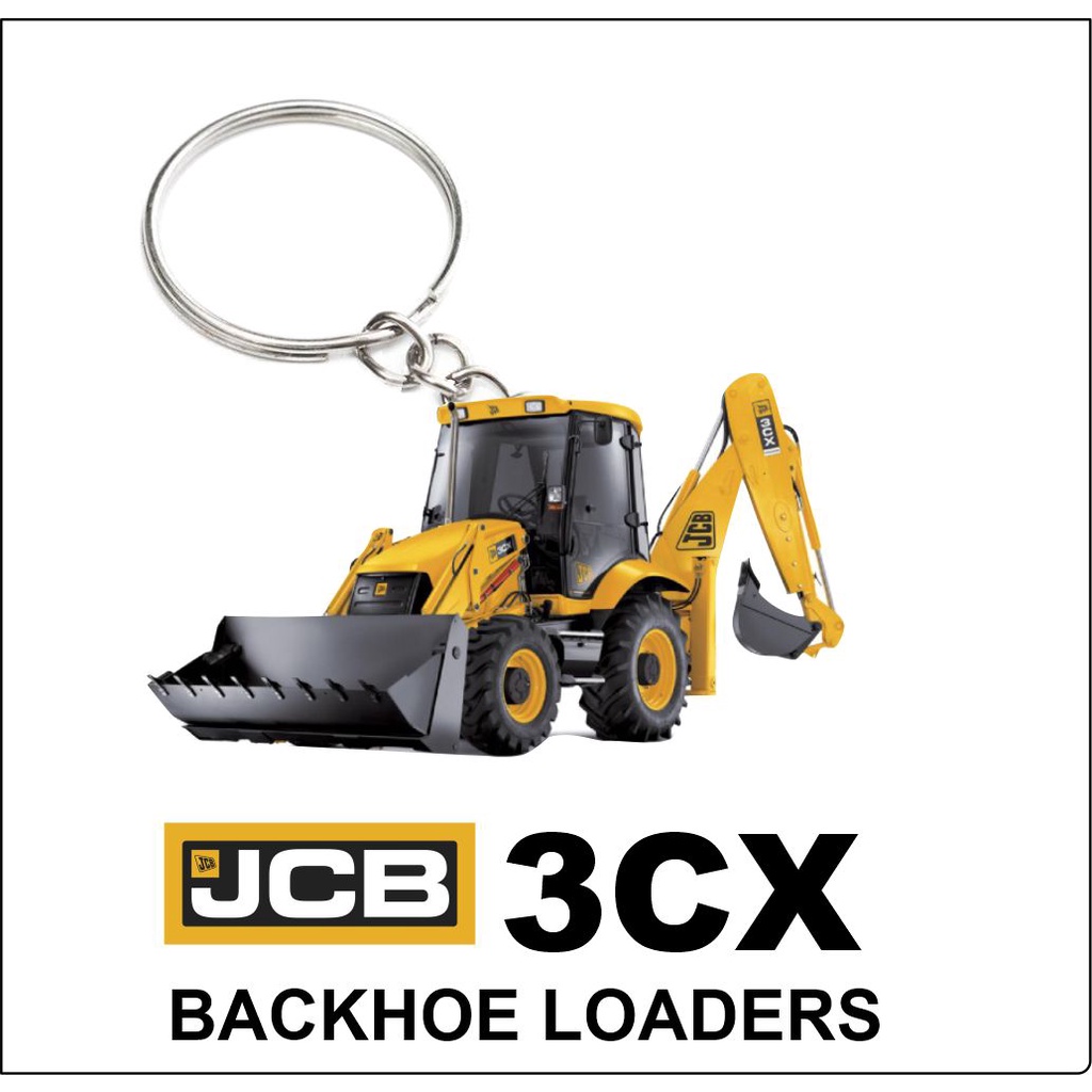 jcb 3cx backhoe loader keychain 2d Shopee Malaysia
