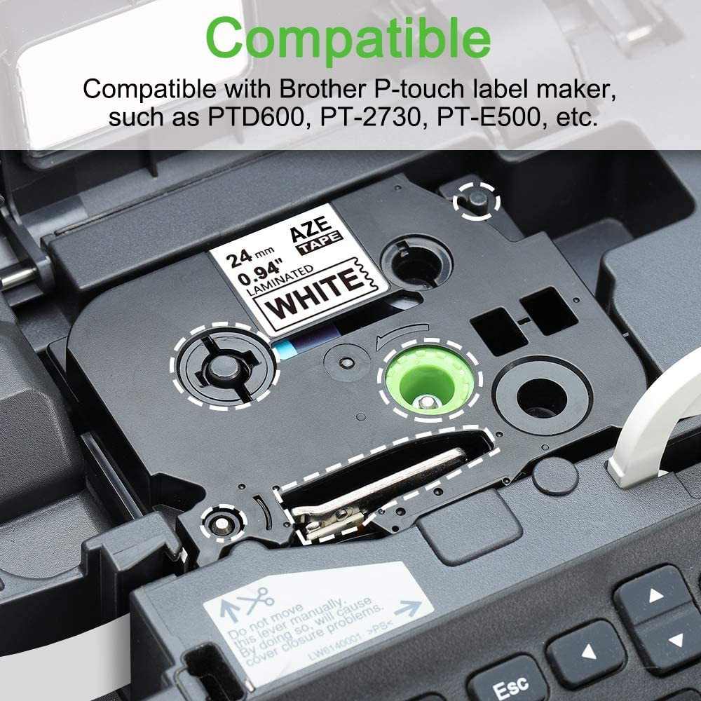 10x TZe251-751 Etikettenband Kompatibel für Brother P-touch PT-P750W D600VP P700 