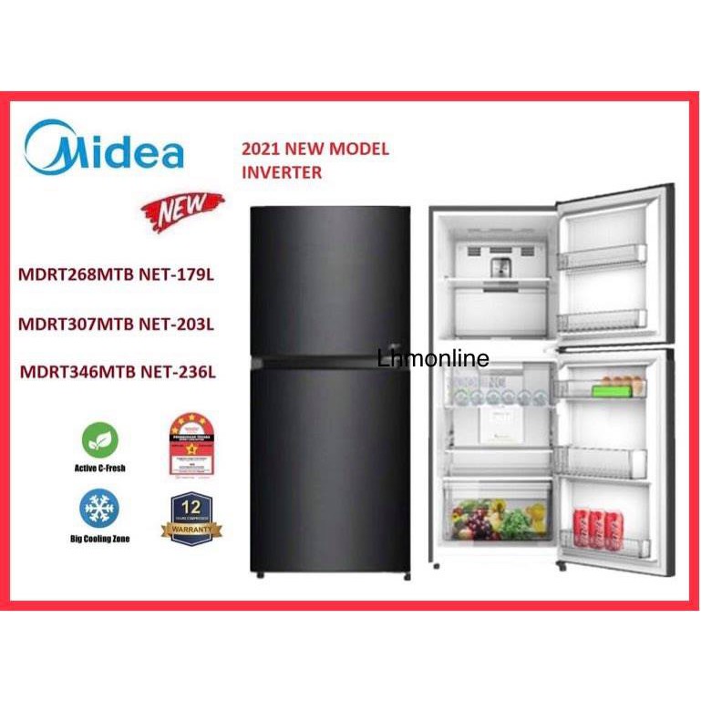 MIDEA INVERTER FRIDGE 280L 240L 200L MDRT / 268 / 307 / 346 MTB PETI AIS  PETI SEJUK 冰箱